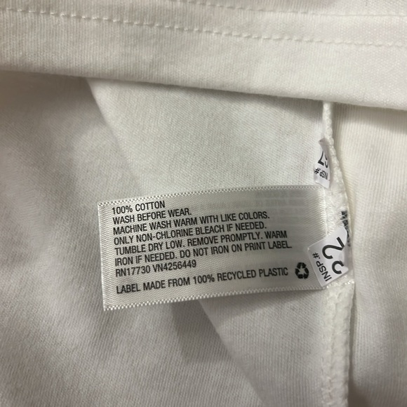 Cat & Jack White Unisex Cotton Long Sleeve Tee Size Medium 8/10 NEW - Picture 3 of 4